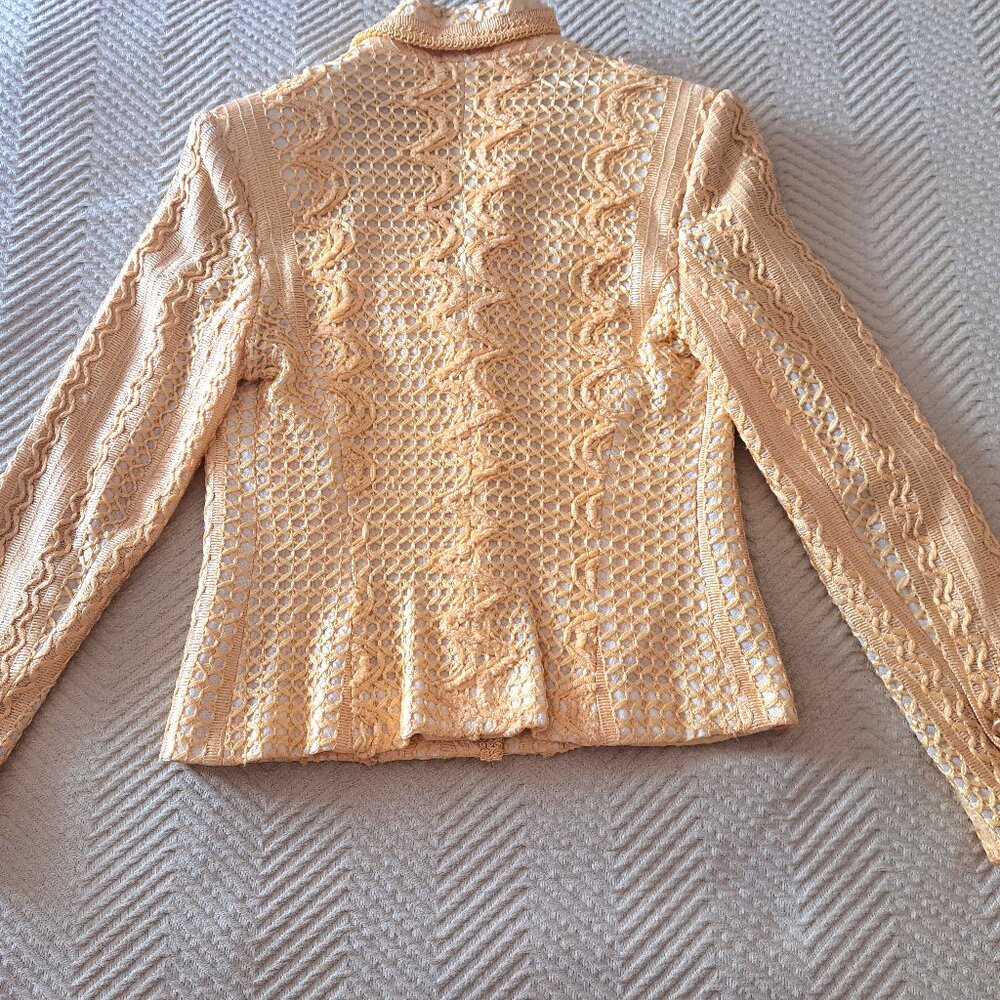 Vintage VERTIGO Rayon Cotton Blend Jacket Mini Skirt Suit Made in France Size M - Picture 11 of 15